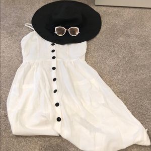 White button down dress